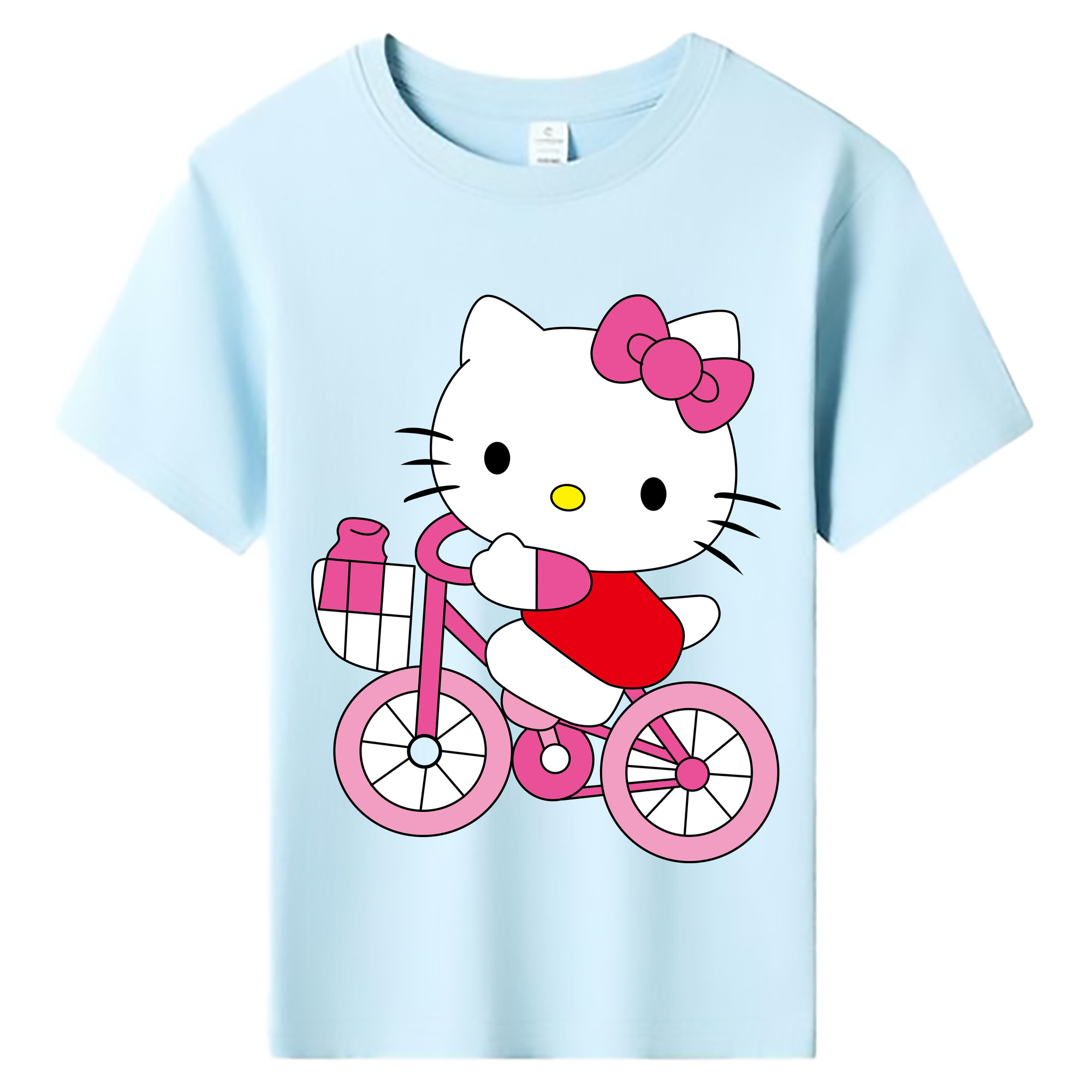 （画像用） Hello Kitty ハローキティ 綿100％キッズTシャツ（フロントプリント）